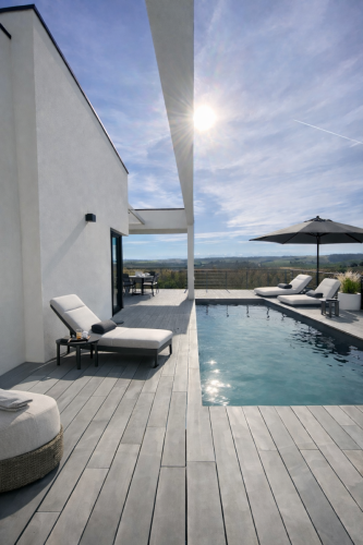 vue ouest sur piscine